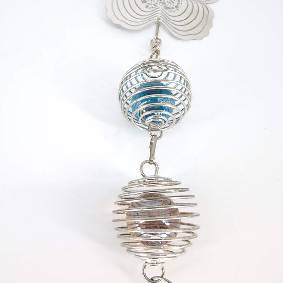 3D Rotating Stainless Steel Butterfly Spinner Yard Decor Crystal Suncatcher GUC - Picture 5 of 13